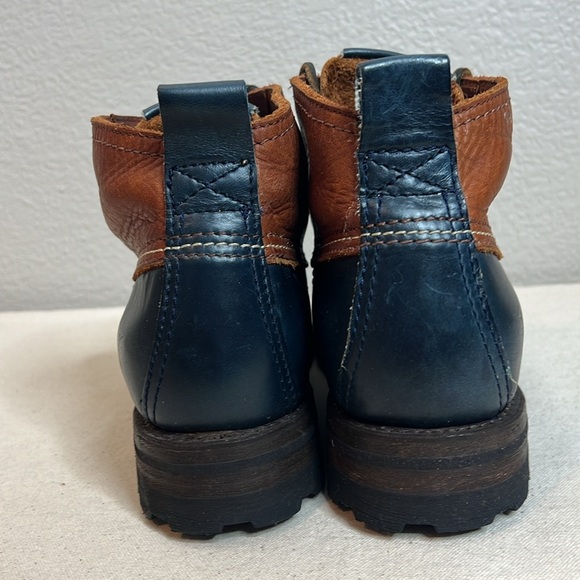 Frye Men’s Leather Duck Boots - Size 9.5D - Two-Tone Brown & Navy - Picture 3 of 13